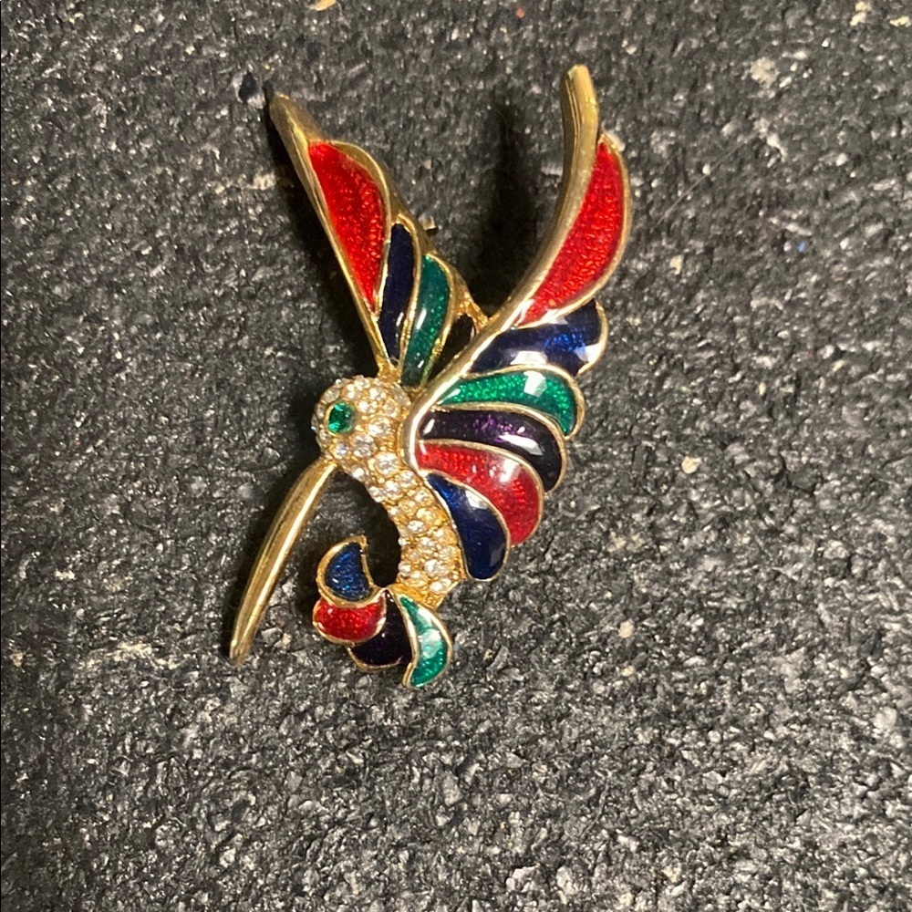 Colorful Hummingbird Brooch - Picture 1 of 4